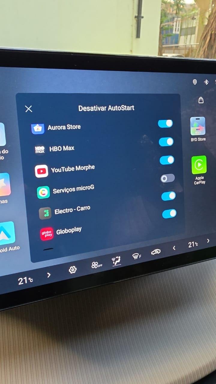 Na tela “Desativar AutoStart”, deixe a chave de “Serviços microG” desligada.